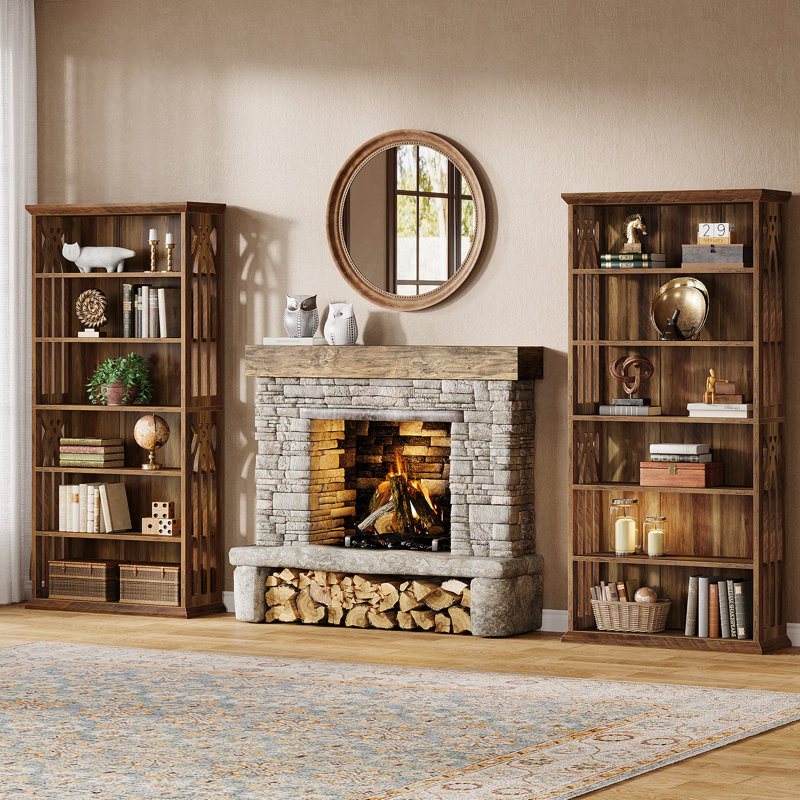 190cm H x 80cm W Standard Bookcase, Brown