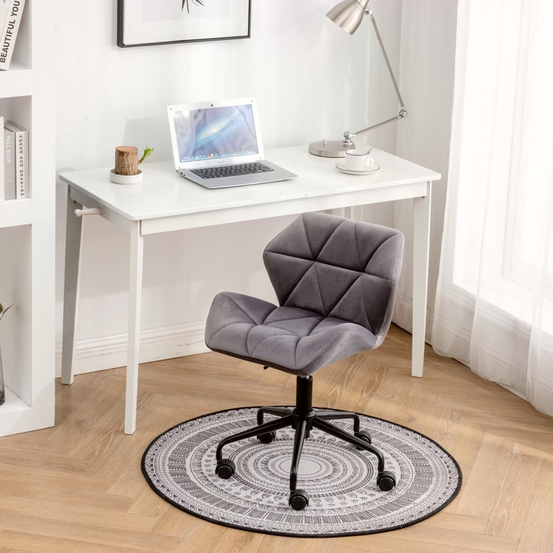 Chaise de bureau pivotante et capitonnée, Gris