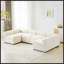 Canapé modulaire en chenille modulaire libre en forme de L Evelyn pour salon, confortable et élégant