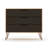 Rockefeller 35" Mid-Century Modern 3-Drawer Bachelor's Chest in Gray-870534838