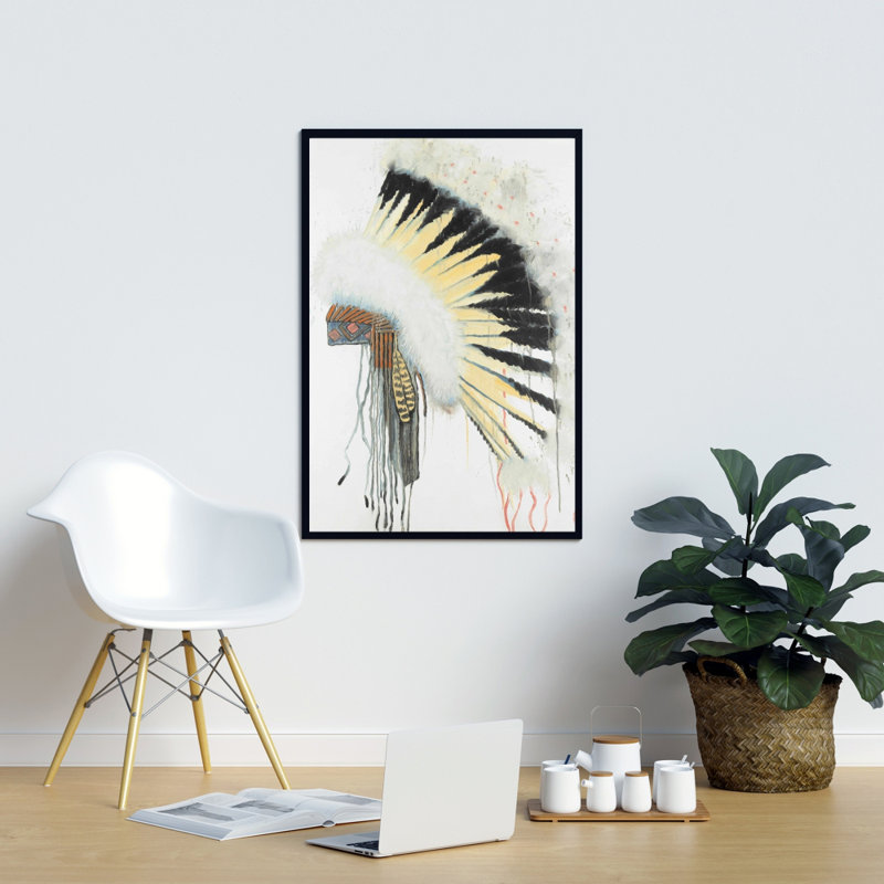"Coiffe amérindienne" sur toile