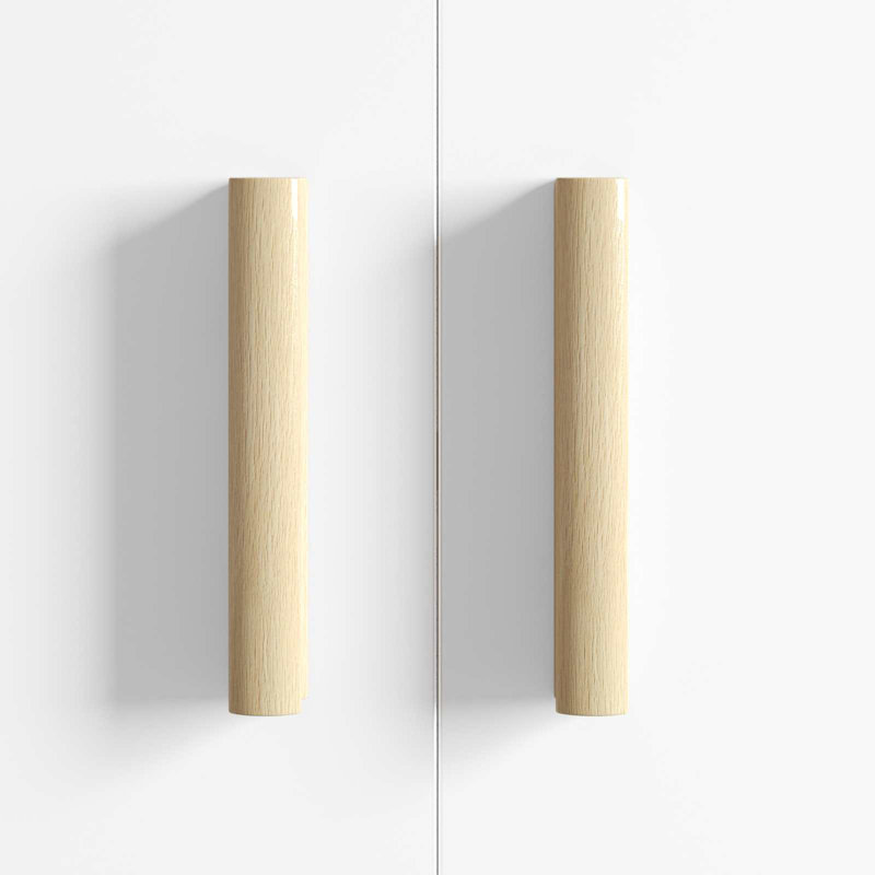 Vidaxl Straight Handle Natural Wood Color Cabinet Hardware Furniture Handles