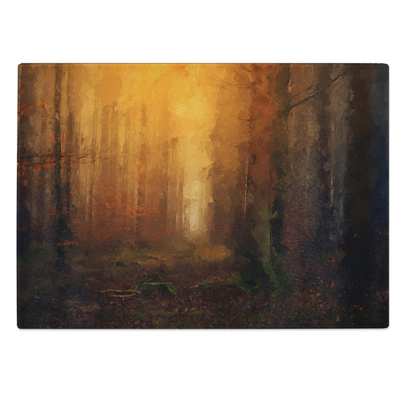 Glass Forest At Sunset in Abstract Chopping Board, 39 cm W x 28.5 cm L