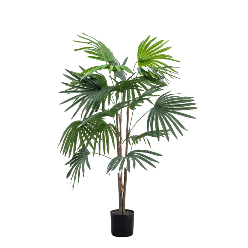 Faux Palm Plant in Pot, 117cm H x 20cm W x 15cm D