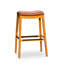 Tabouret de bar naturel 30 po avec siège en cuir-53465942-53465939