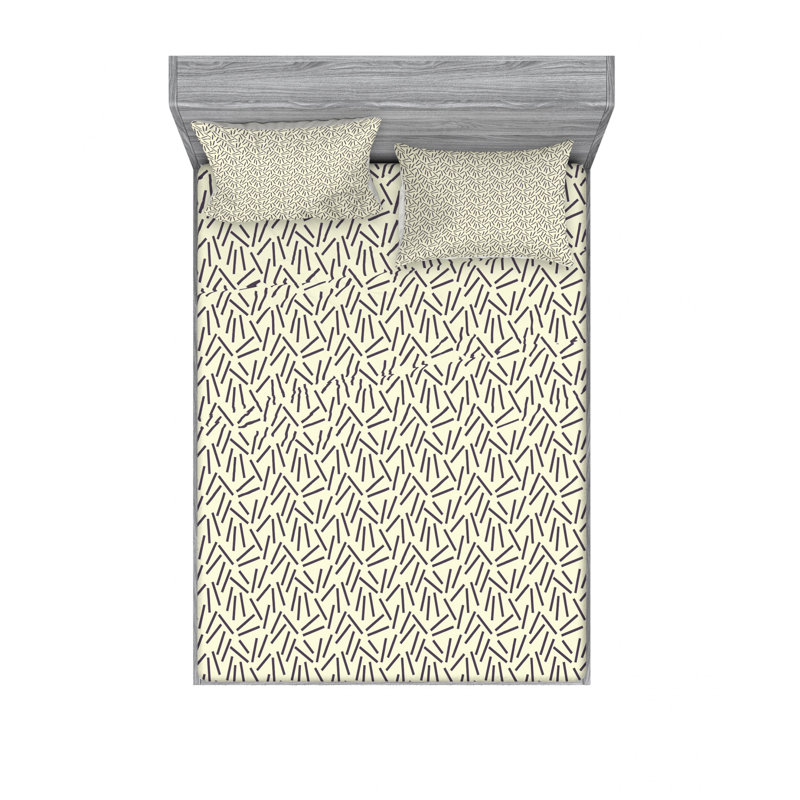 Microfiber Sheet Set, Queen Sheet Set with Fitted Sheet