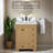 Lavanti Depos 24 Inch Bathroom Vanity with Sink – 100% Premium Solid Wood, Stylish Firwood Oak Vanity Bathroom with Storage Cabinet – Modern Bathroom Vanities with Single Vanity Sink & 1.5" Quartz Countertop-2042324648-2042324652
