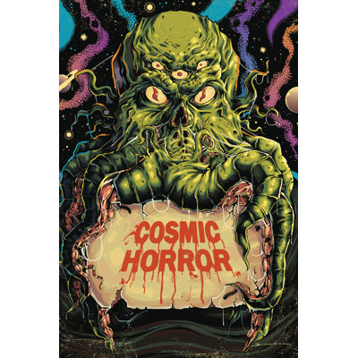 Monster Horror Poster by Man_Half-tube - Wrapped Canvas Print