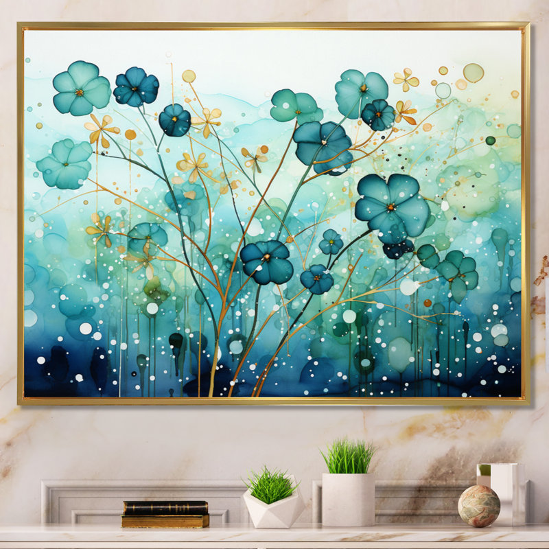 " Soothing Symphony ", Gold Floater Framed, 24" H x 32" W x 1" D