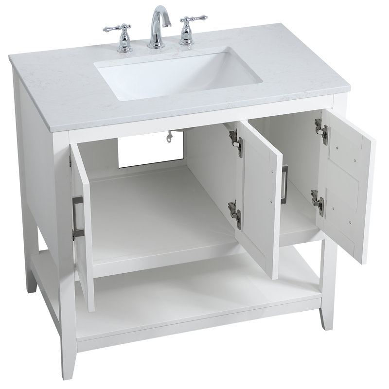 Ensemble de meuble-lavabo simple 36 po Scottsbluff, Blanc