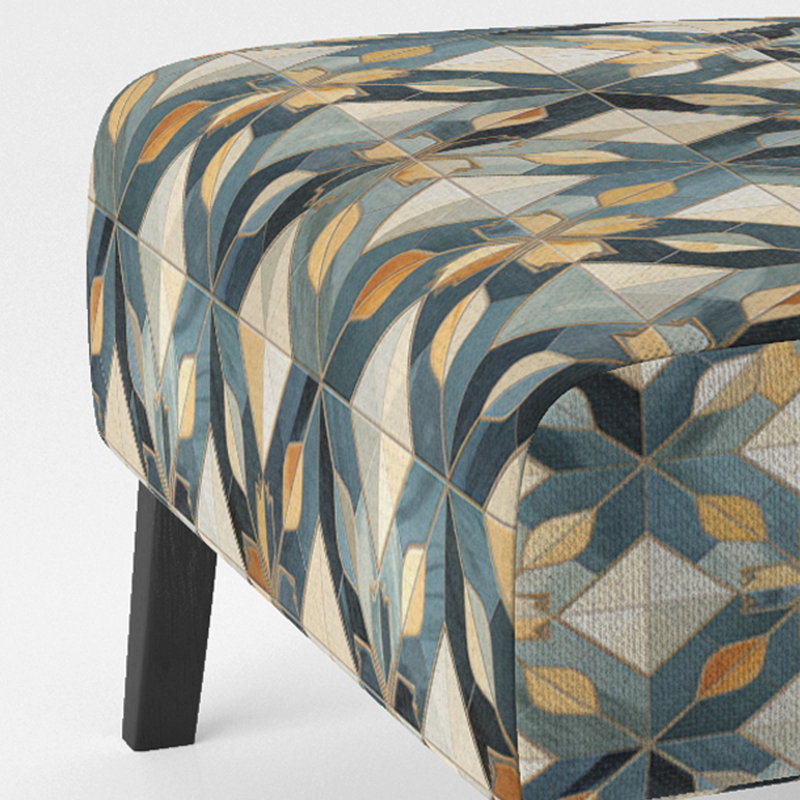 Fauteuil de chambre rembourré beige et antique Antique Marrocan Tiles