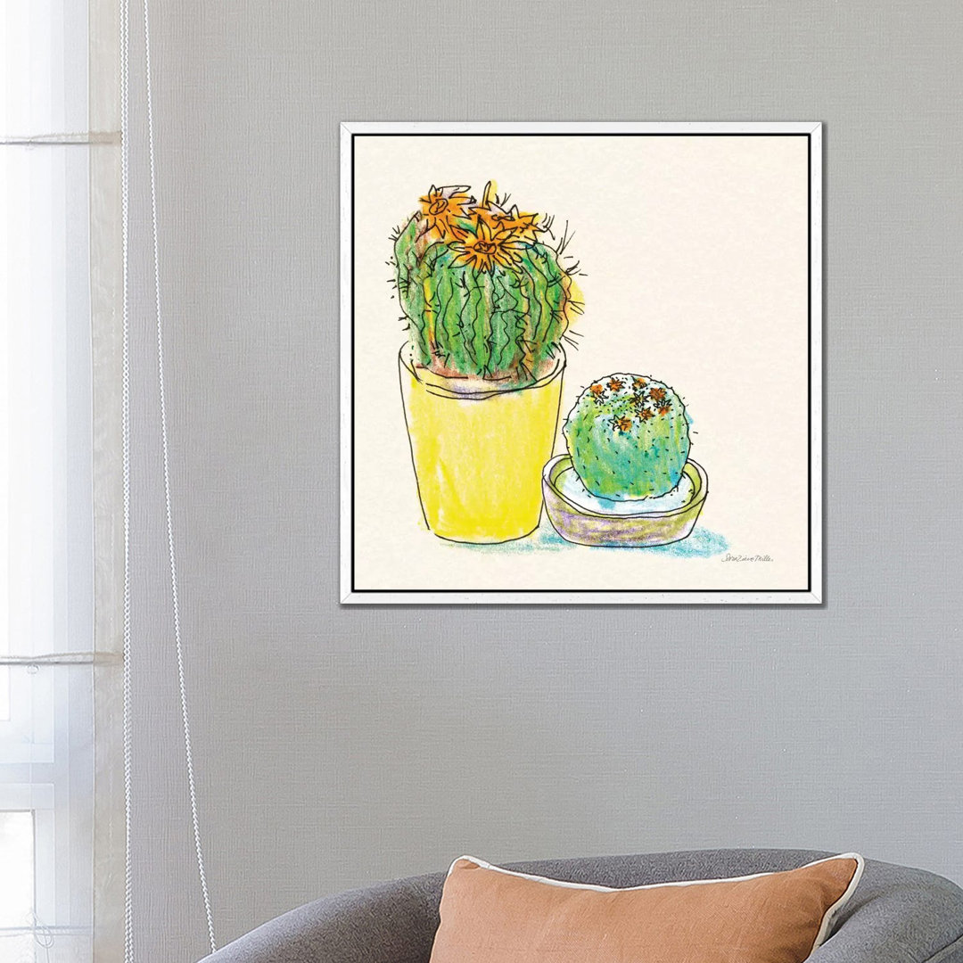 Cacti Garden IV von Sara Zieve Miller - Galerie-umwickelte Leinwand Giclée auf Leinwand