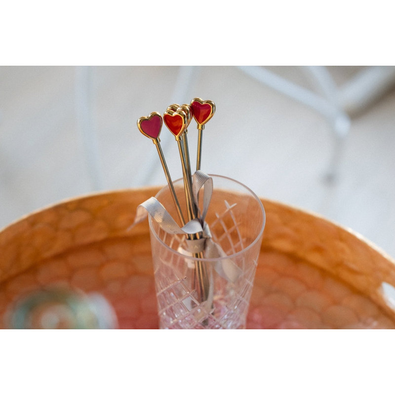 Heart swizzle sticks
