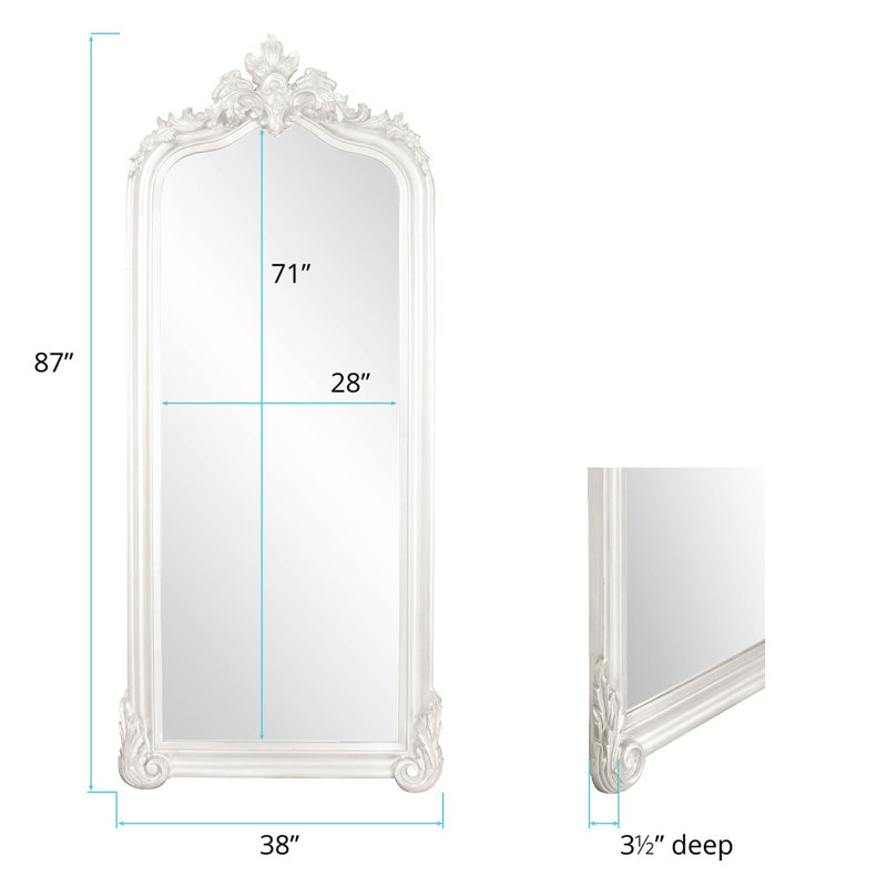 Mahar Wood Mirror, White
