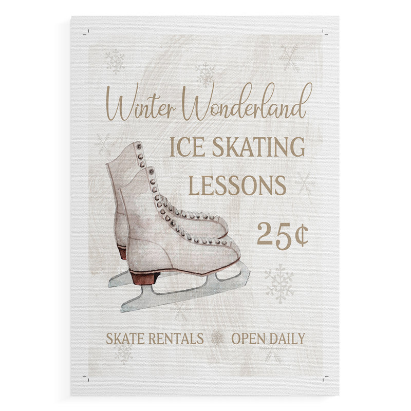 Skate Lessons - Impression sur toile seulement - NON-CADRE, H 12 po x l 8 po