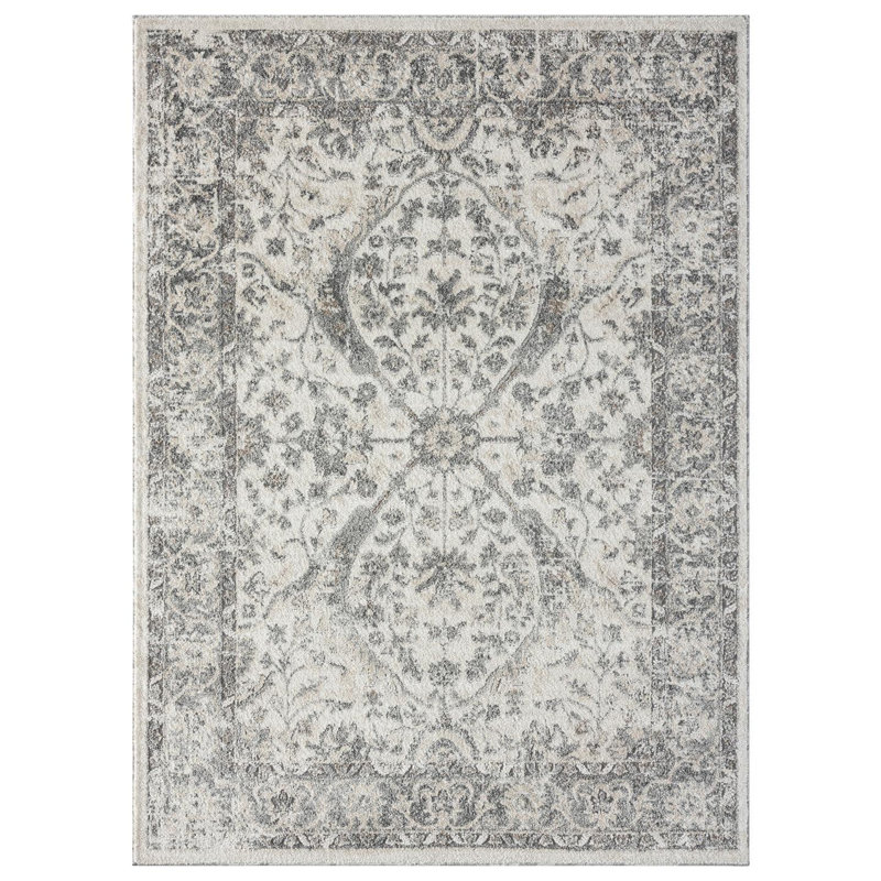 Tapis oriental argenté 5X7 Iser, Rectangle 5 pi x 7 pi
