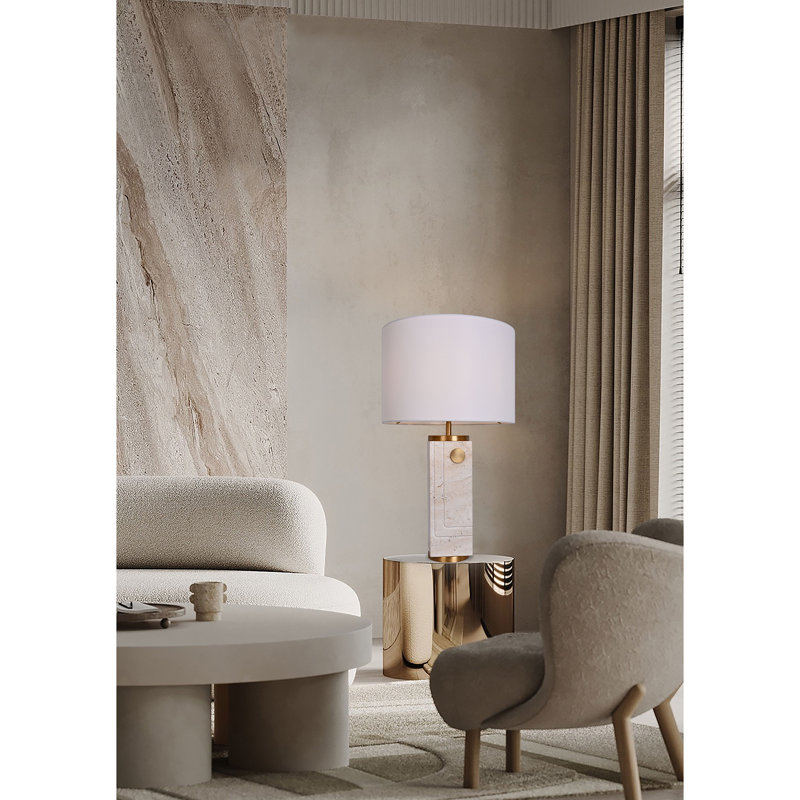Aquila 25.5'' White/Gold Table Lamp