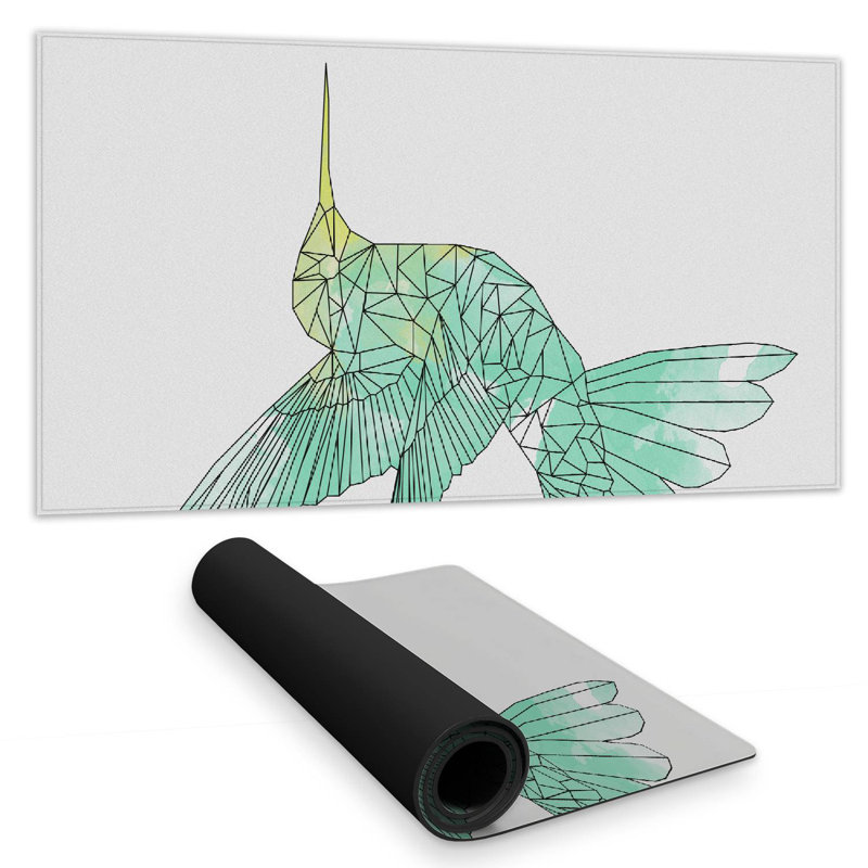 Geometric hummingbird - 15.75"x31.50" Desk mat