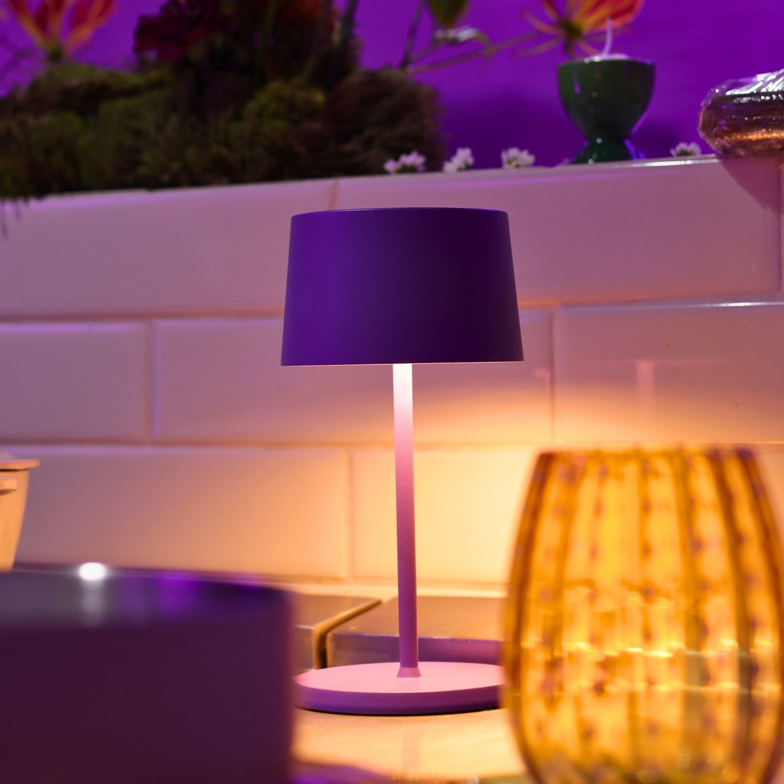 Zafferano America Olivia Table Lamp, Lilac