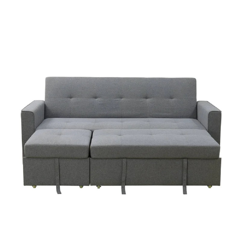 KCG- 77" Wide 1-Piece Sack-Cloth Sofa Bed For Living Room Lounge, Office Lobby