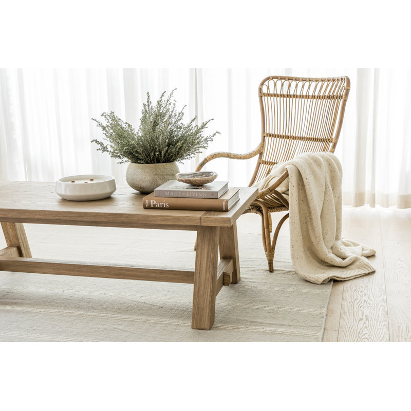 Hand Tufted Striped Area Rug in Blue, Rectangle 6'3" x 9'
