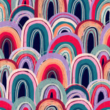 Brightly Colour Rainbows Wallpaper