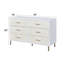 Commode blanche, champagne et or Myles