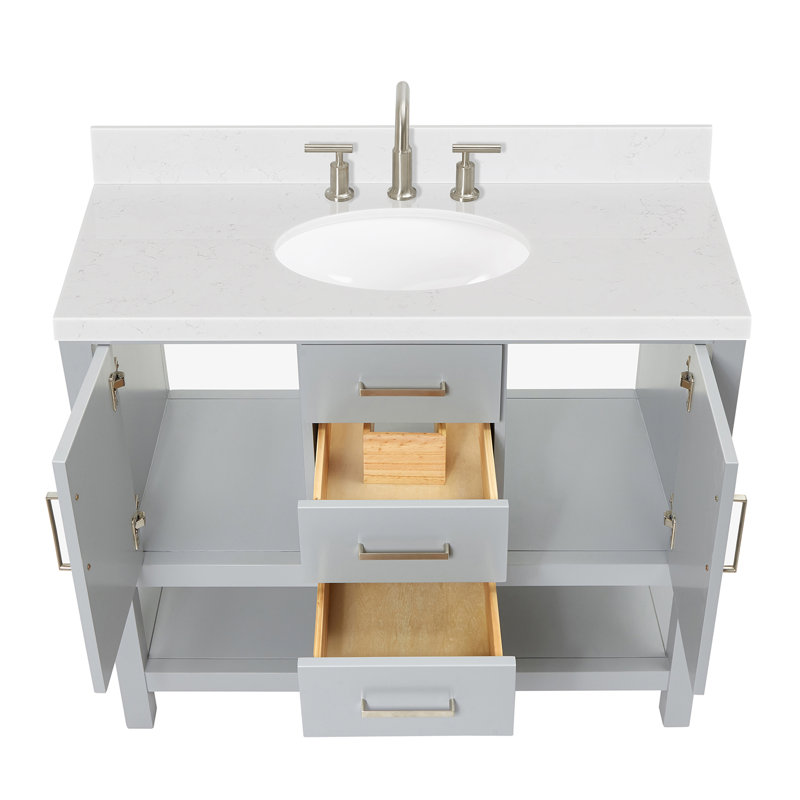 Bayhill Single Vanity, Gray, 42"