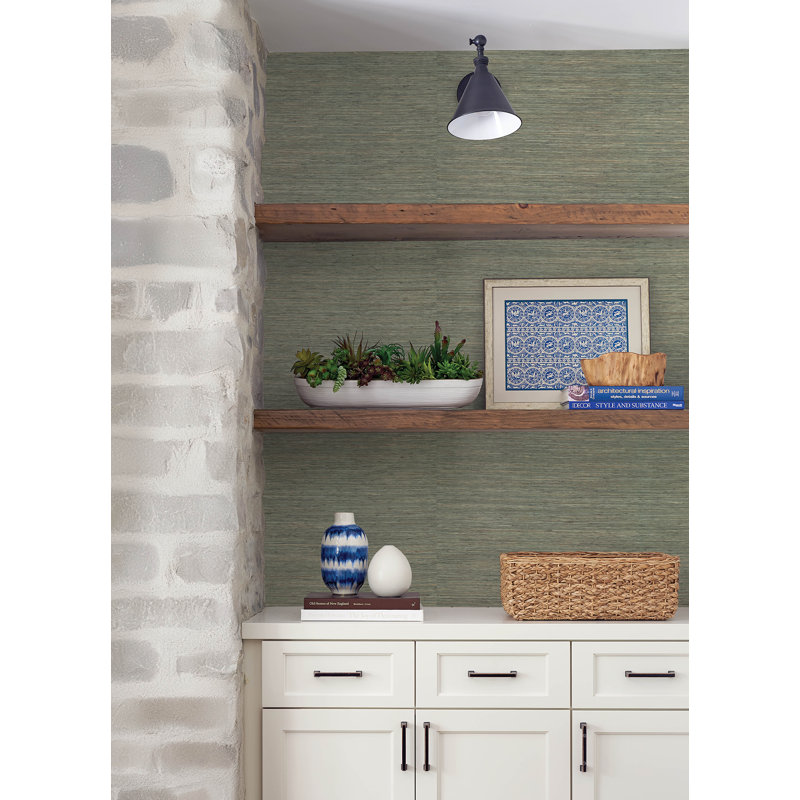 Reynier Neutral Hemp Wallpaper, Green