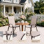Chaises de patio, chaises de salle à manger empilables en polyester (crème)-126637973-128614366