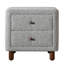 Table de chevet 2 tiroirs Grey Boucle
