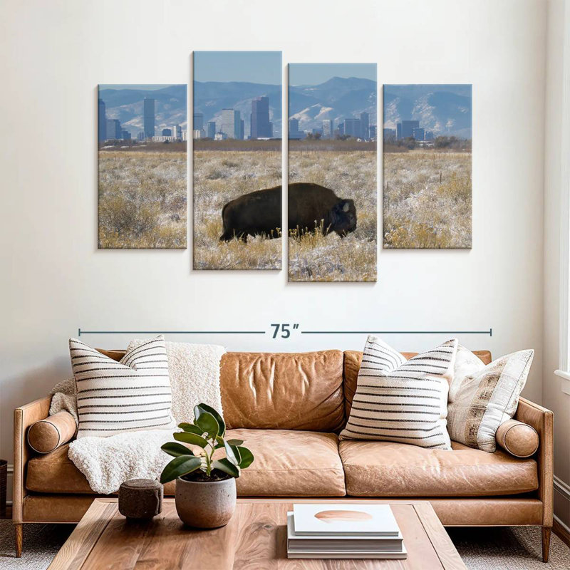 Brampt Denver Bison, 42'' H x 68'' W