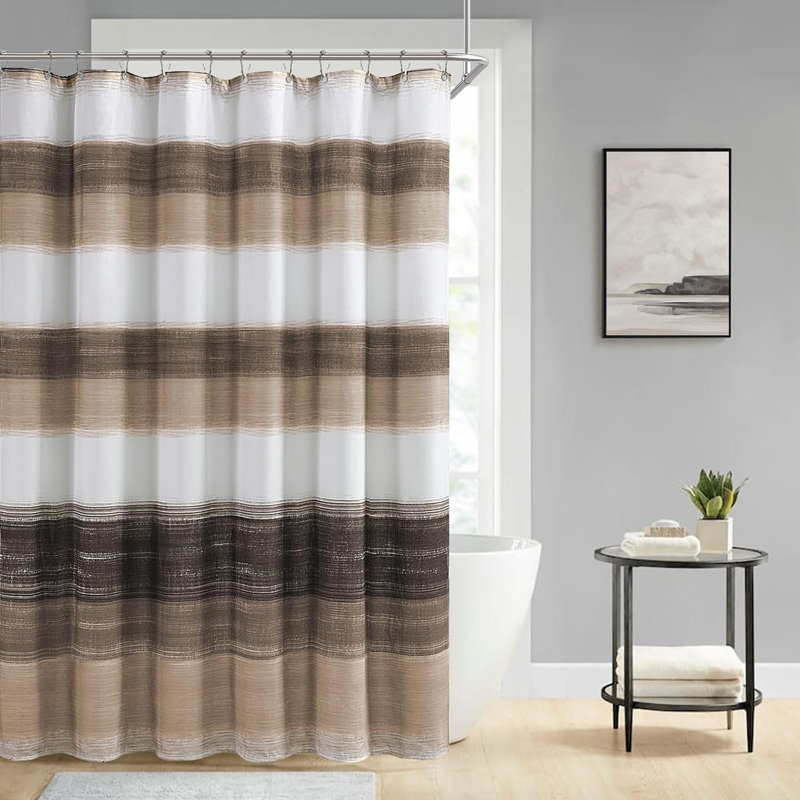 Rideau de douche Rustic Farmhouse, Brun