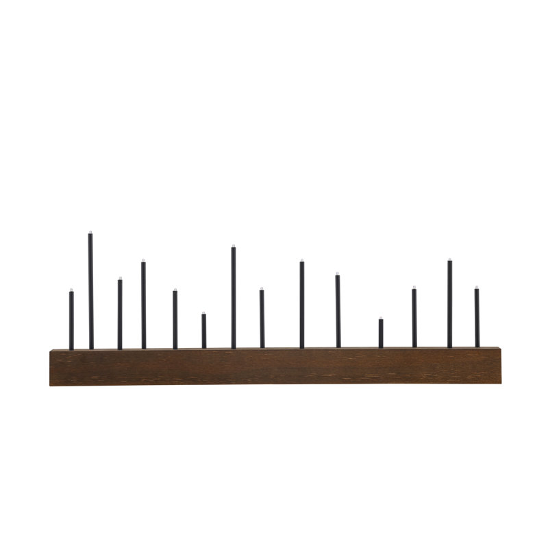 Muharem Wood Novelty Lamp, Walnut/Black
