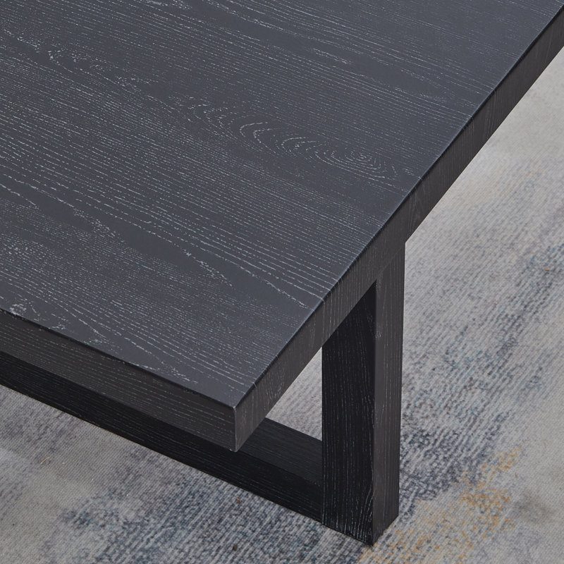 Table de bout contemporaine Valluri, noir, Noir
