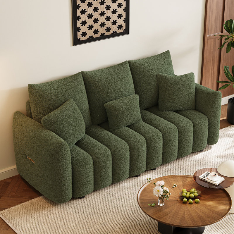 Canapé rembourré 81 po 81 po, Vert