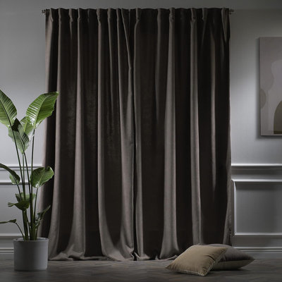 Amoya Velvet Room Darkening Curtain Pair