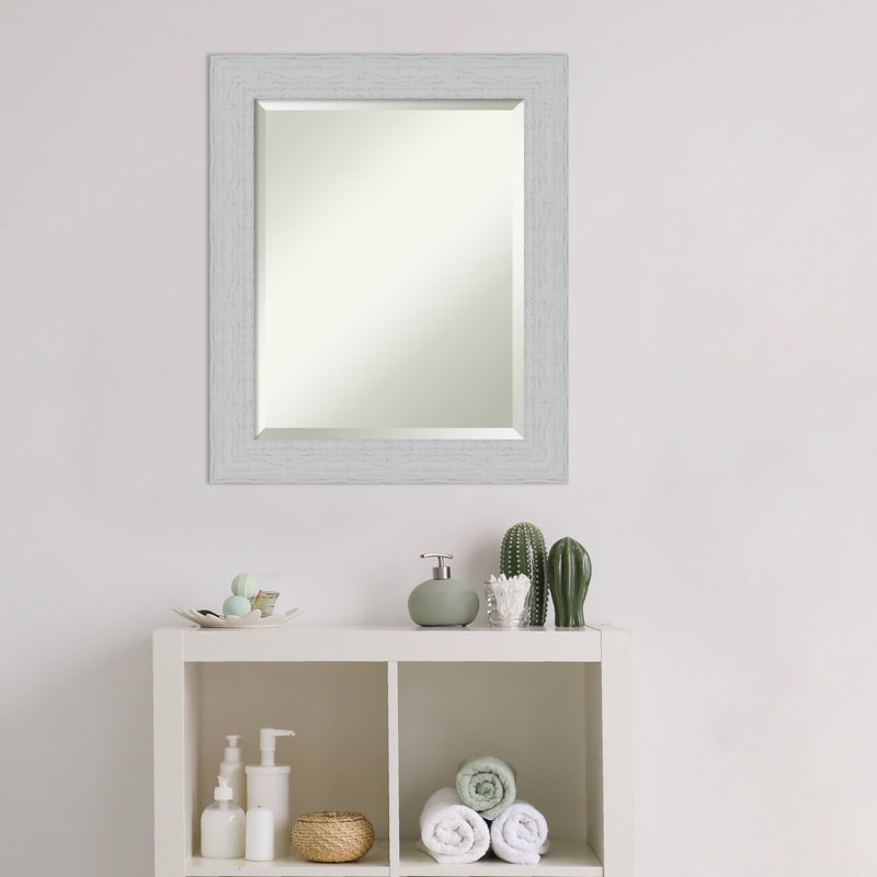 Prynne Flat Mirror, 24" H x 20" W, White