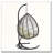 Foldable Hanging Egg Chair with Stand: HDPE Wicker, Removable Headrest & 330 lbs Capacity-138252509-138252504