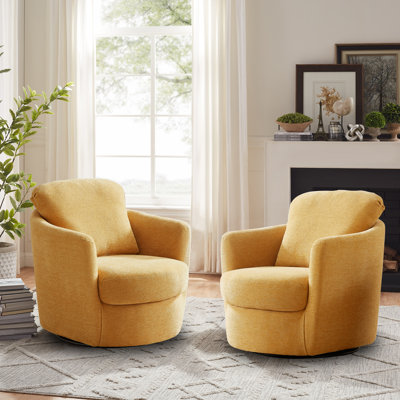 Hasbrouck 32.28'' Wide Upholstered Swivel Accent Chair Armchair