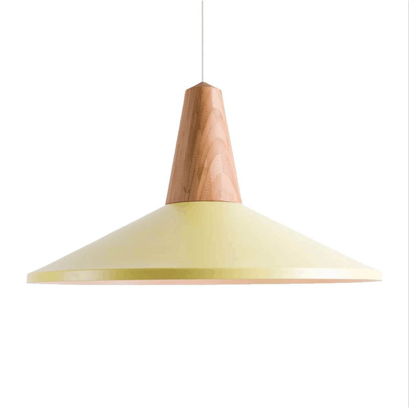 Nico 1 - Light Brown Cone Pendant, Light Yellow