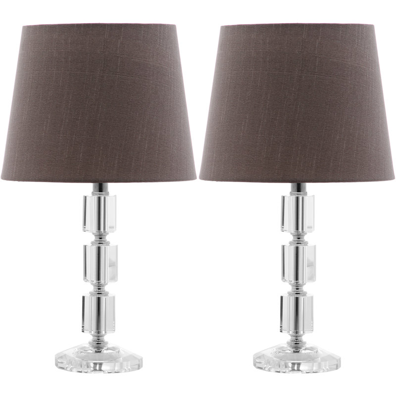 Damore Crystal Table Lamp, Gray