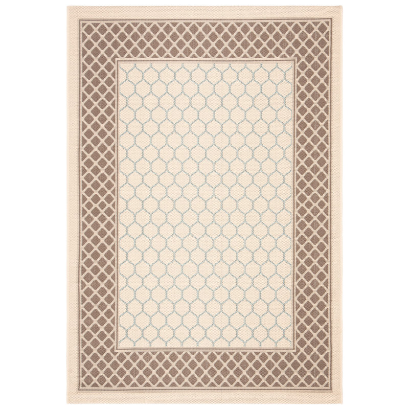 Tapis d'intérieur / extérieur à motif géométrique Carolanne Performance, Rectangle 5 pi 3 po x 7 pi 7 po