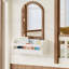Lit superposé double au-dessus d'une chambre double avec escalier de rangement, fenêtre, bibliothèque latérale et espace inférieur convertible pour dormir ou jouer, structure en bois massif, beige et naturel profond-133491150