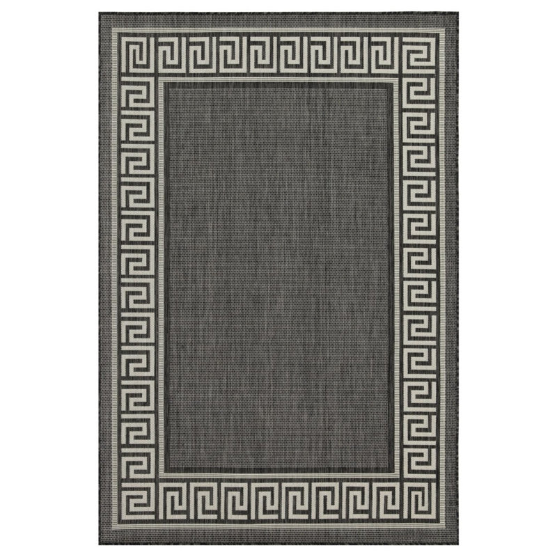 Sunshine GC_HAR2002 Anthracite 7 ft. 10 in. x 10 ft. 3 in. Indoor/Outdoor Area Rug, Rectangle 7'10" x 10'3"
