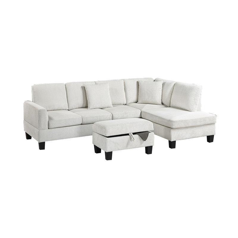 Canapé modulaire en velours côtelé, Beige