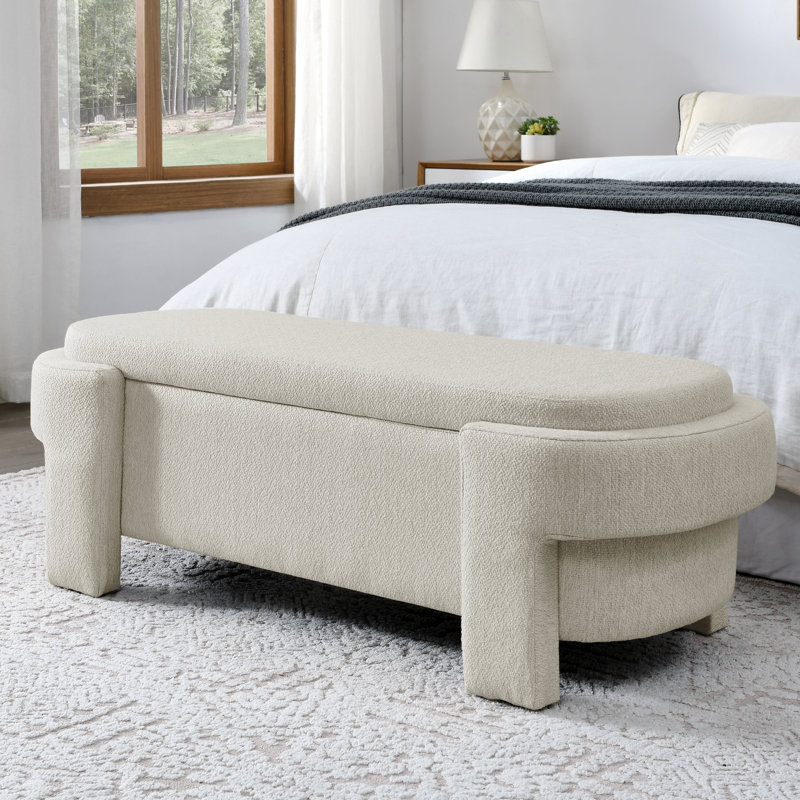 Banc de rangement Kamrul, Beige