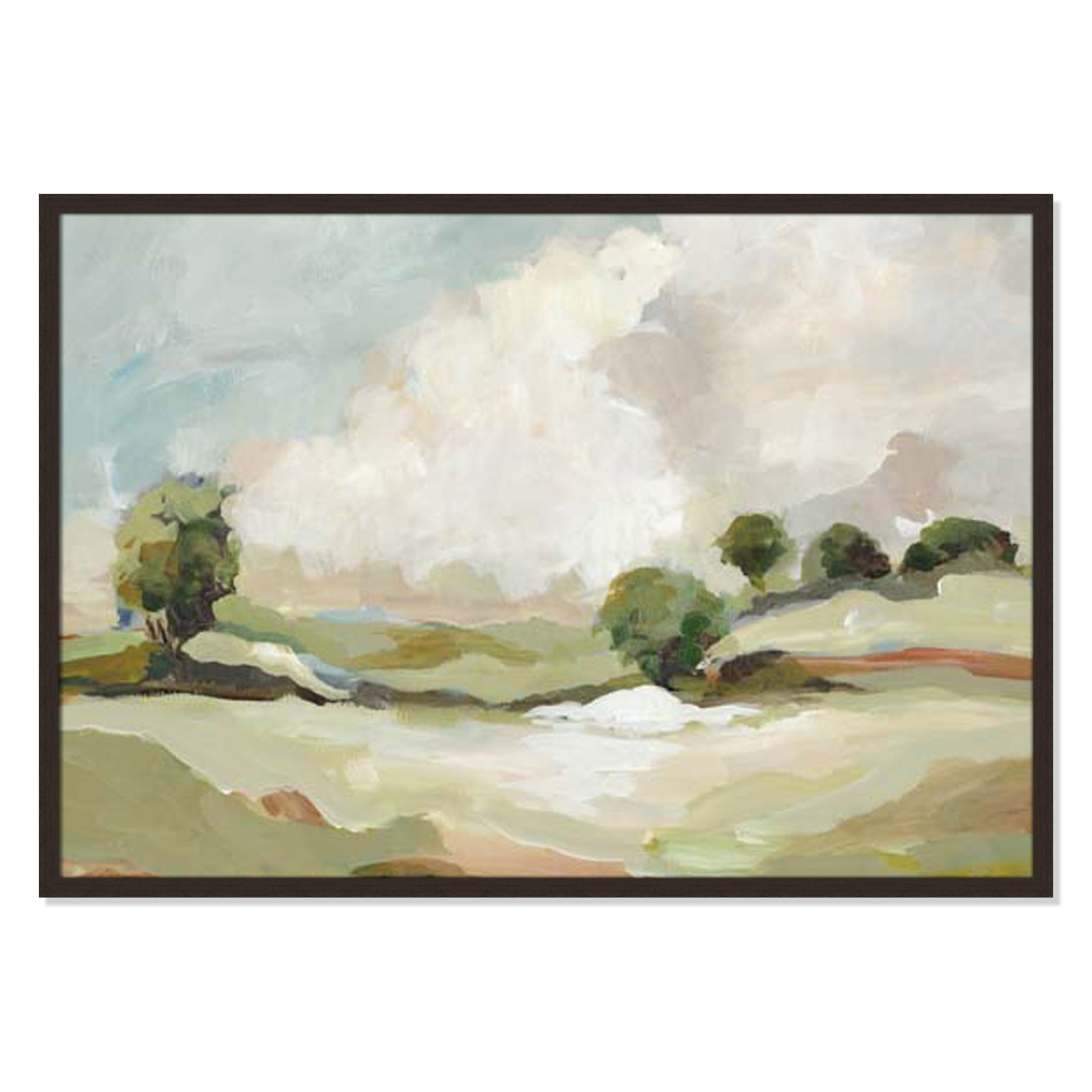 Pastoral Land by Allison Pearce, 29.5" H x 41.5" W x 1.25" D, Walnut