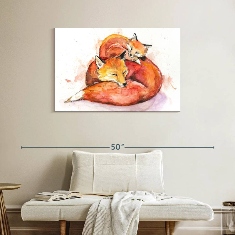 Brampt Foucault's Foxes, 26" H x 39" W