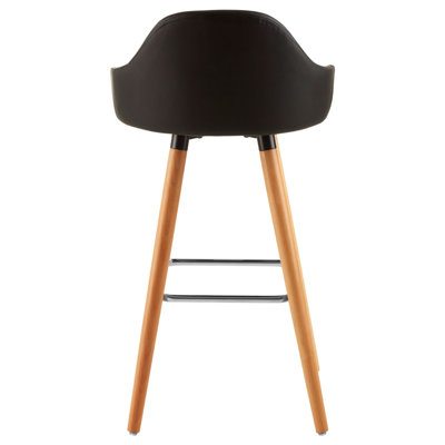 Kai Upholstered Bar Stool with Solid Wood Frame